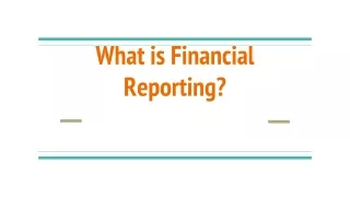 what is financial reporting