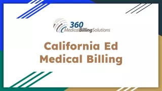 California Ed Medical Billing