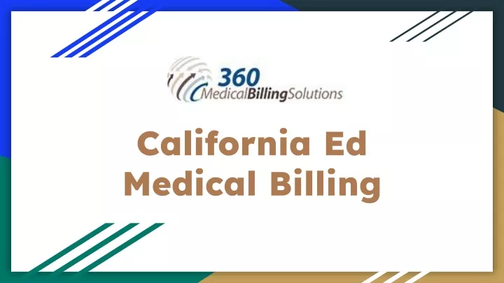california ed medical billing