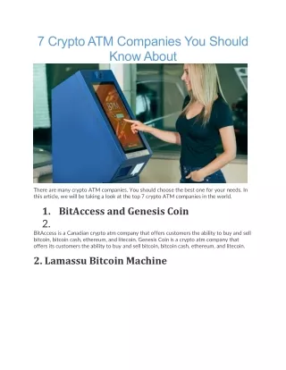 7 crypto atm companies you should know about
