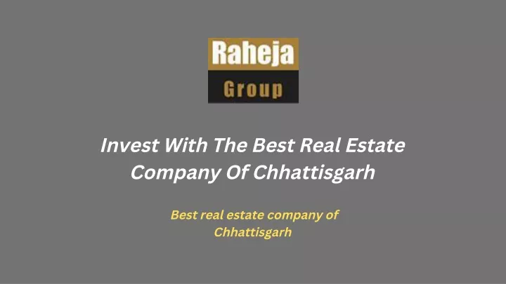 invest with the best real estate company