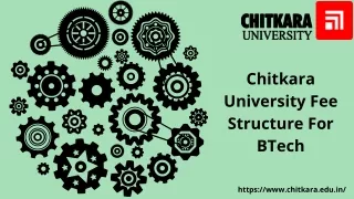 Chitkara University Fee Structure For BTech