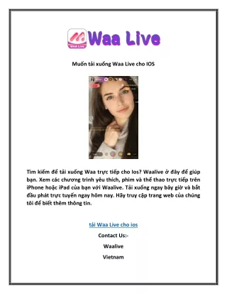 mu n t i xu ng waa live cho ios