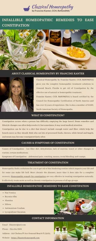 infallible homeopathic remedies to ease