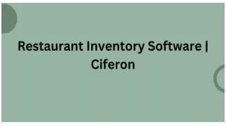 Restaurant Inventory Software