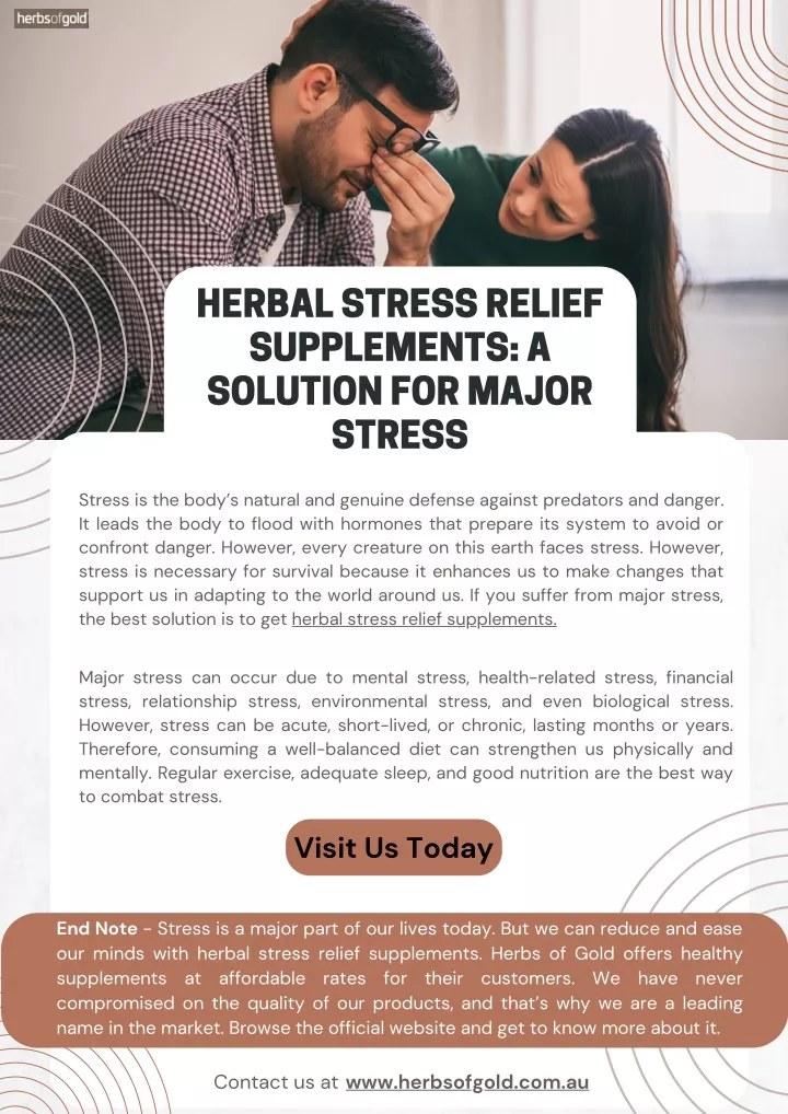 herbal stress relief supplements a solution