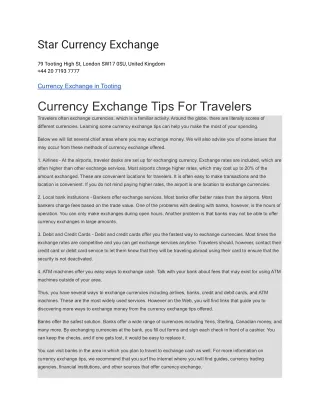 star currency exchange