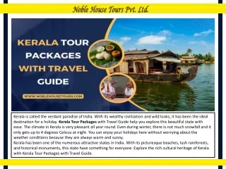 Kerala Tour Packages with Travel Guide