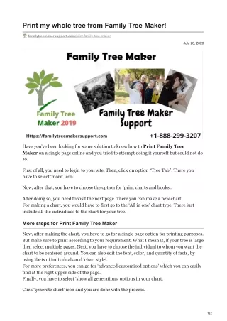 Print my whole tree from Family Tree Maker!