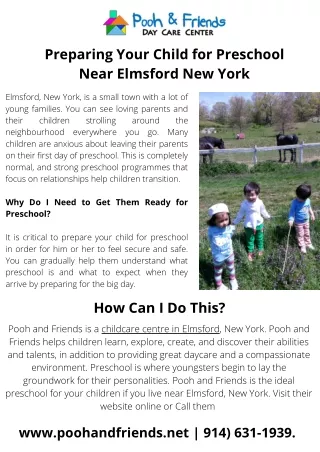 preparing your child for preschool near elmsford