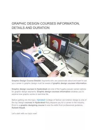 graphic design courses information details