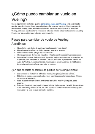 c mo puedo cambiar un vuelo en vueling