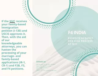 F4 INDIA | Expedite Request for Visa Process at NVC