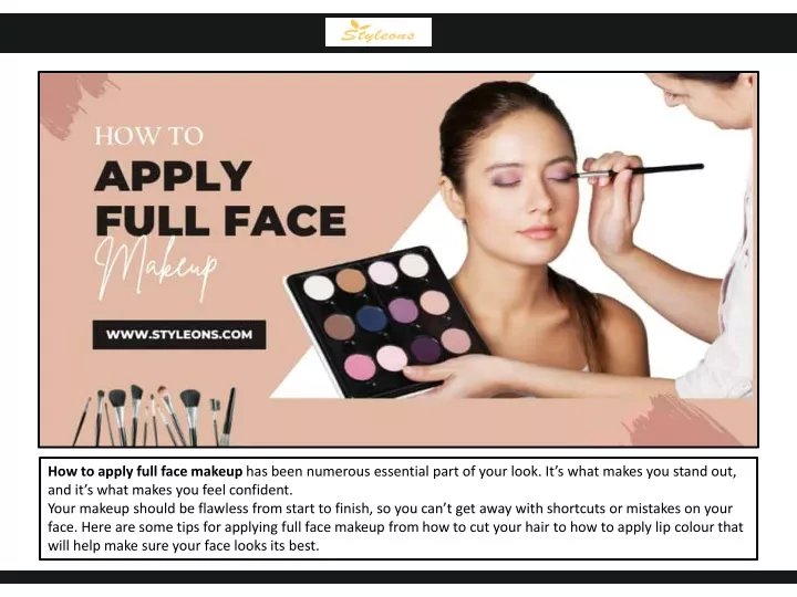 how to apply full face makeup has been numerous