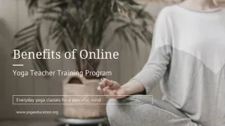 Benefits of Online Yoga Teacher Training Program