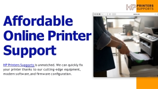 Online HP Printer Supports