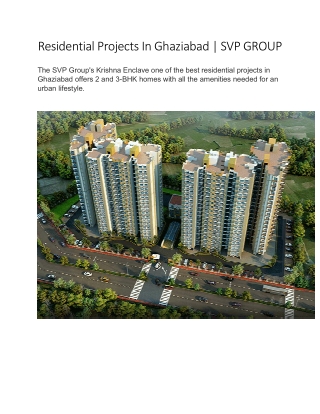 Residential Projects In Ghaziabad | SVP GROUP