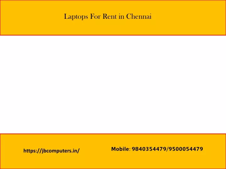 laptops for r ent in chennai