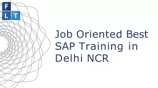 Job Oriented Best SAP Training in Delhi NCR