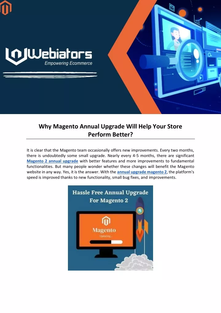 why magento annual upgrade will help your store