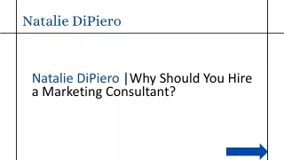 Marketing Consultants: Why Hire One? | Natalie DiPiero