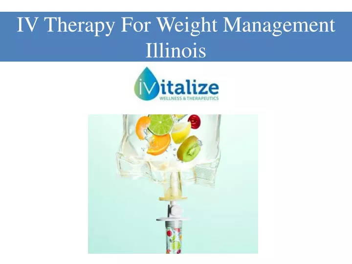 iv therapy for weight management illinois
