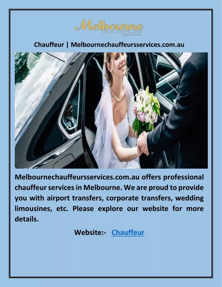 chauffeur melbournechauffeursservices com au