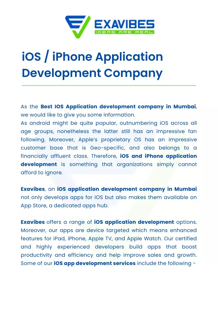 ios iphone application development company
