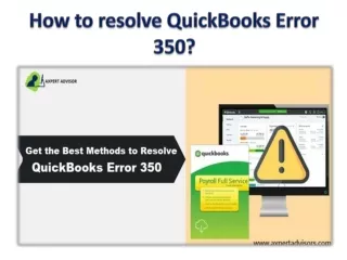 how to resolve quickbooks error 350