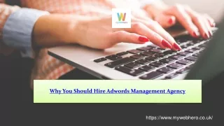 why you should hire adwords management agency
