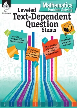 eBOOK  Leveled Text Dependent Question Stems Mathematics Problem Solving