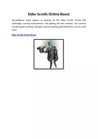 elder scrolls online boost