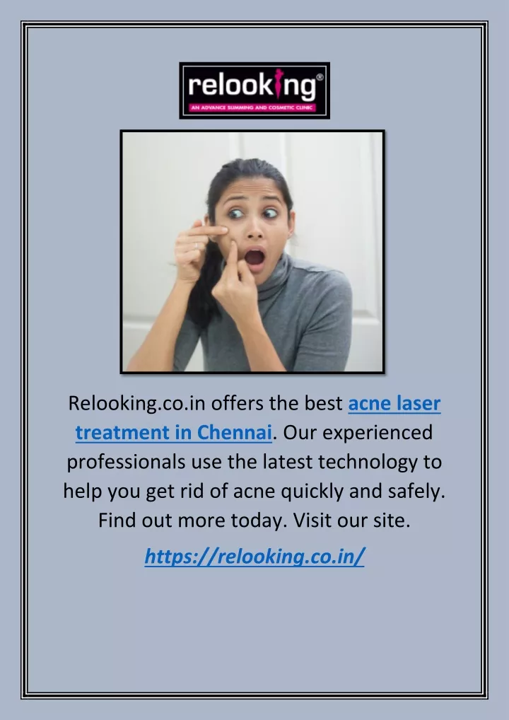 relooking co in offers the best acne laser