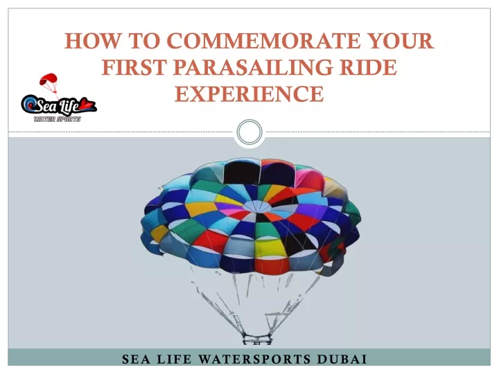 how to commemorate your first parasailing ride experience