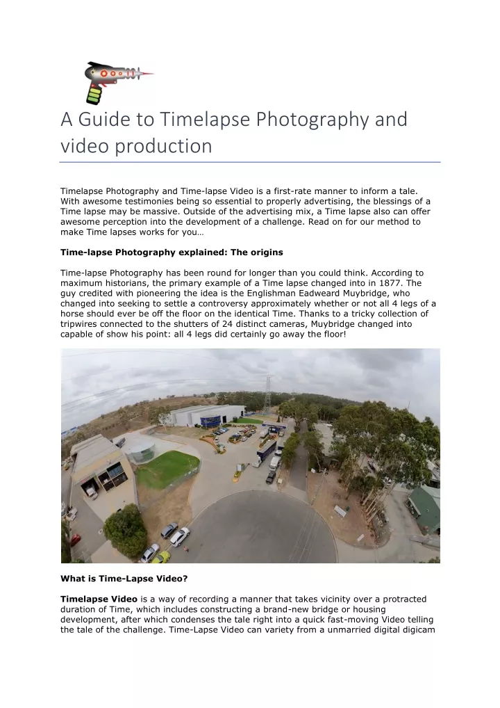 a guide to timelapse photography and video