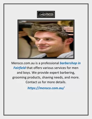 mensco com au is a professional barbershop