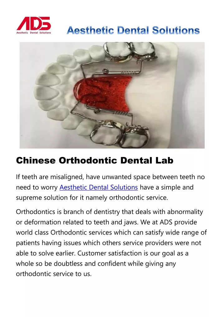 chinese orthodontic dental lab if teeth
