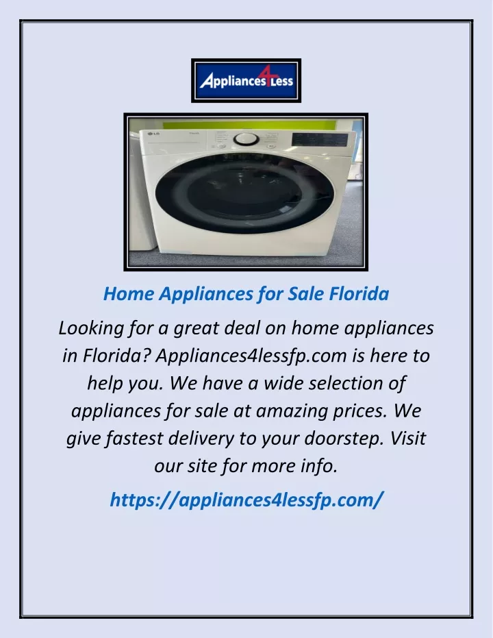 home appliances for sale florida