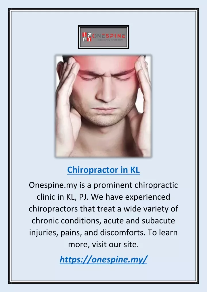 chiropractor in kl