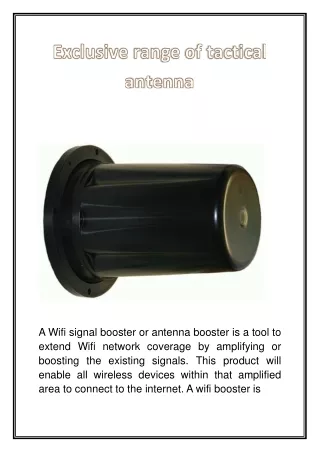 a wifi signal booster or antenna booster