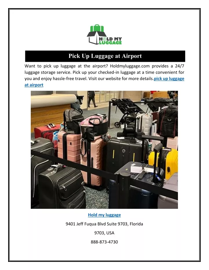 pick up luggage at airport
