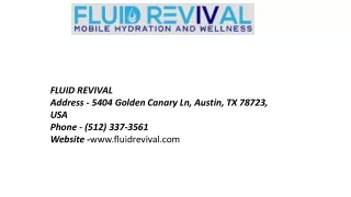 fluid revival address 5404 golden canary