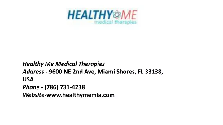 healthy me medical therapies address 9600