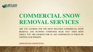 commercial snow removal services