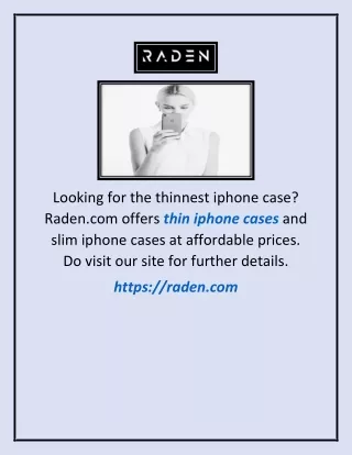 Thin Iphone Case | Raden.com