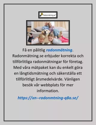 Radonmätning | Radonmätning.se