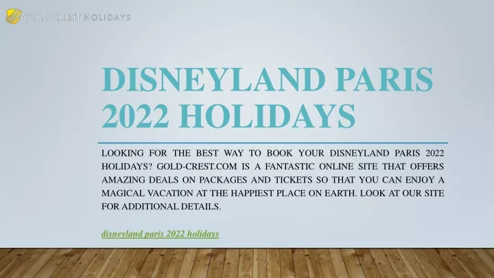 disneyland paris 2022 holidays