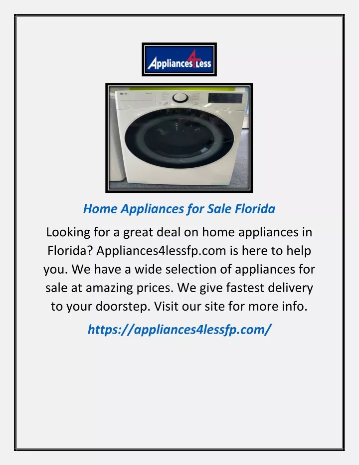 home appliances for sale florida