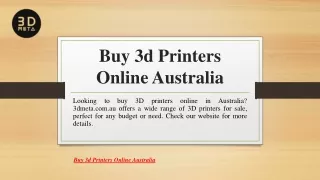 buy 3d printers online australia
