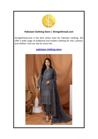 Pakistani Clothing Store Stringnthread.com
